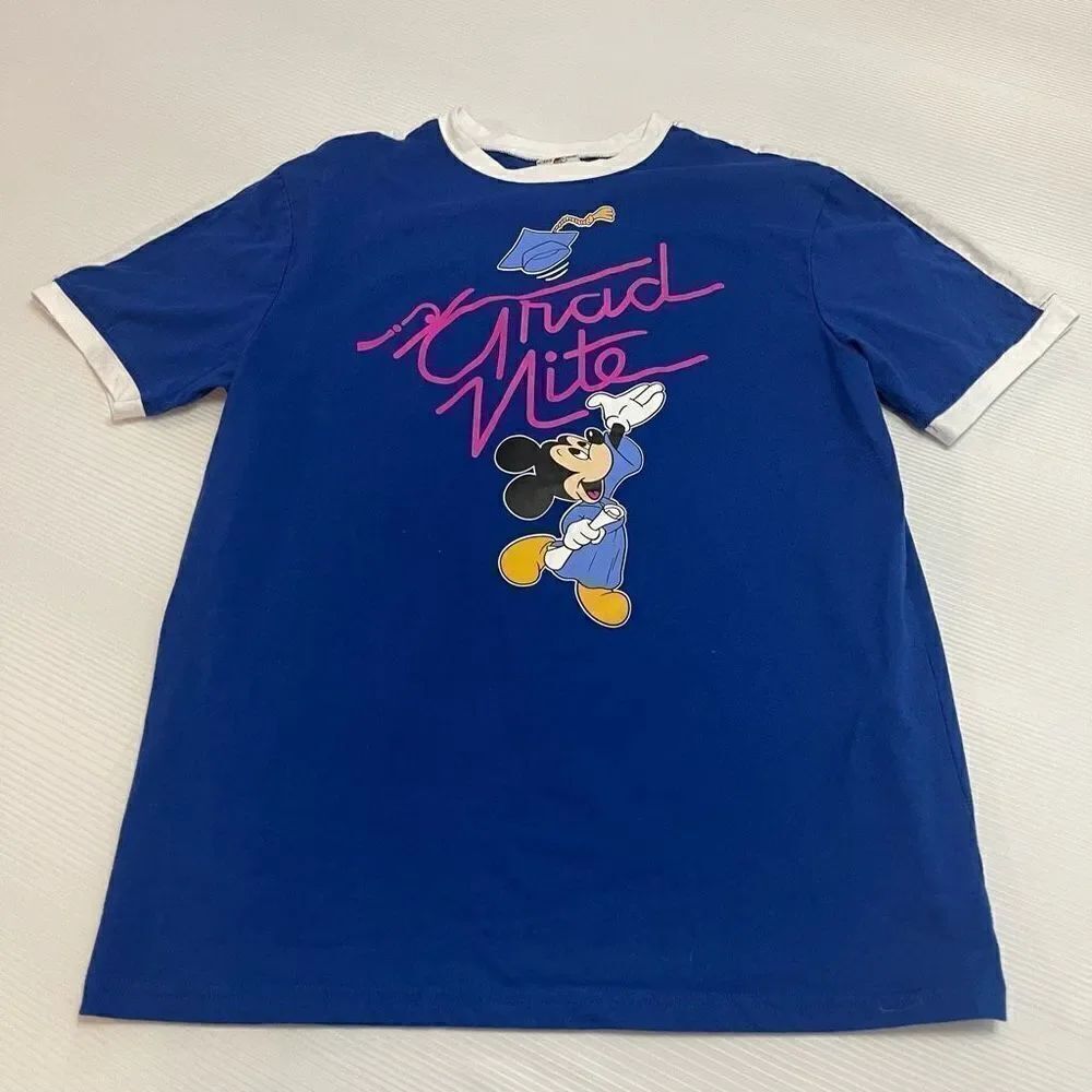 Y2K Disney Parks Grad Nite Graduation Night Mickey Mouse Shirt 2000s Size Medium